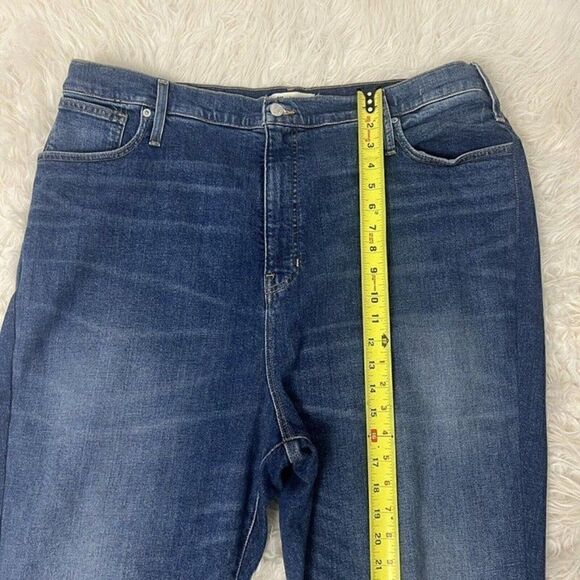 Madewell The Mom Jean Plus Size 37 High Waist Mom Jeans Medium Wash Distressed - Picture 6 of 12